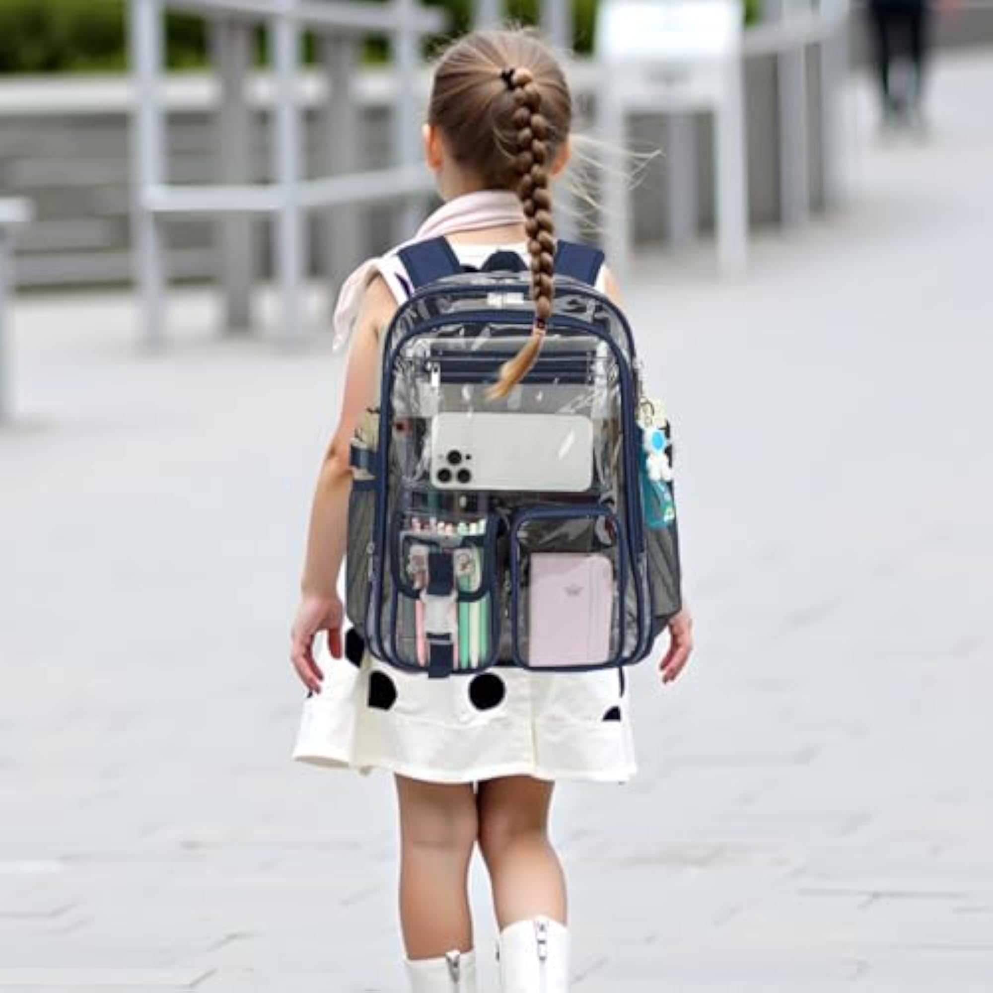 Heavy Duty Clear Transparent Backpack for School and Travel